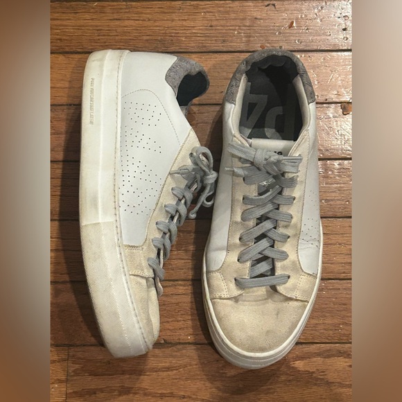 You Can Surf Later P448 Sneakers White Gray Leather Size 41